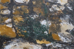 Friedhelm Farin, Ocker 1, 08/2018, Acryl auf Leinwand, 50 cm x 40 cm