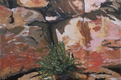 Friedhelm Farin, Ocker 3, 09/2018, Acryl auf Leinwand, 50 cm x 40 cm